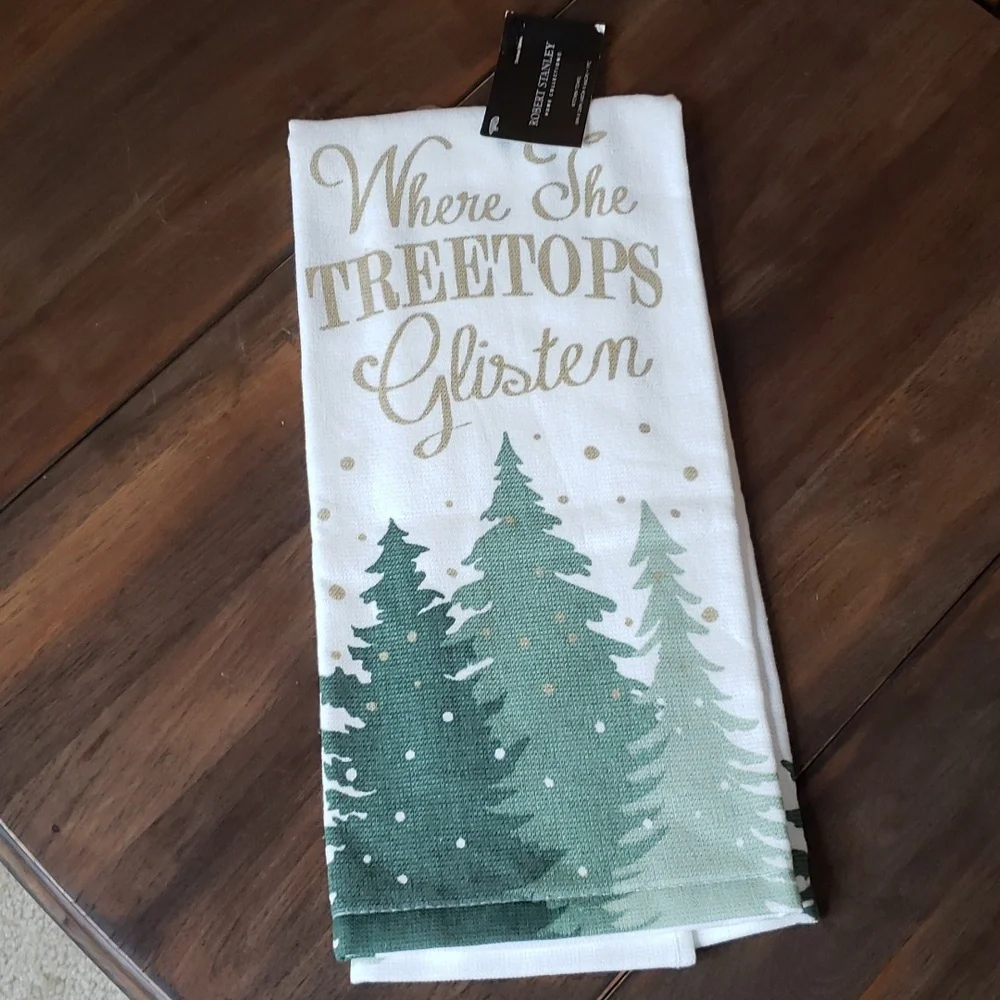 NWT Robert Stanley Christmas Kitchen Hand Towel